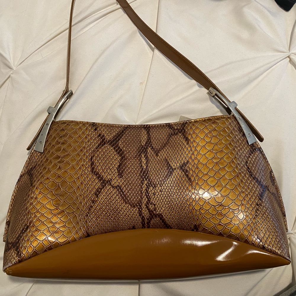 Beautiful brown (faux) snakeskin purse